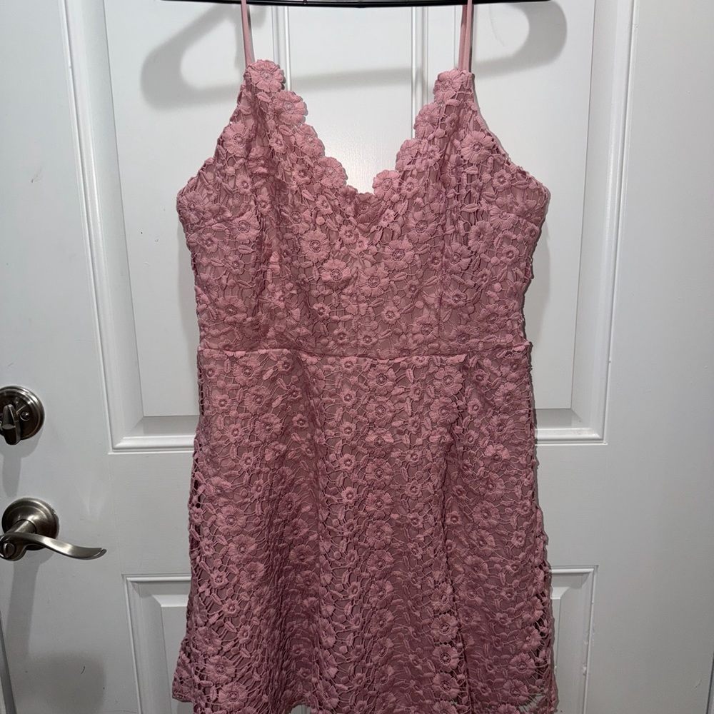 B Darlin Pink Lace Dress